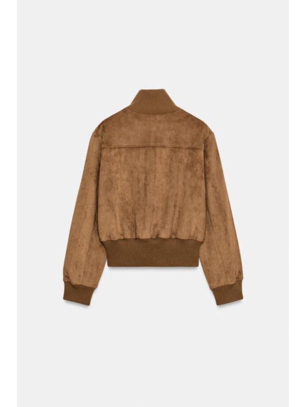ZARA FAUX SUEDE BOMBER JACKET 3046/256/704 - Picture 4 of 5